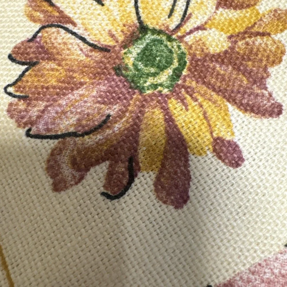 VTG Croscill Botanical 80s Home Decor Fabric Avenue Designs 3+‎ Yds NOS Yellow